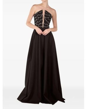ANDREEA VENECIUC Etoile Noire Embellished Strapless Gown - Black