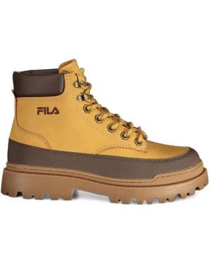 Fila Lace-Up Ankle Boots - Natural