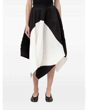 Entire studios Veer Pleated Asymmetric Skirt - Black
