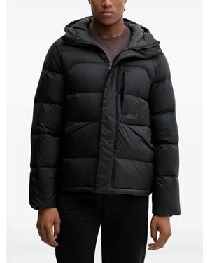 Jack Wolfskin Doudoune Icy Hill À Capuche - Noir