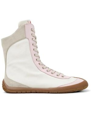 Camper Peu Path+ Lace-Up Ankle Boots - White