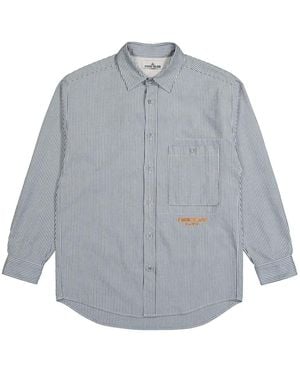 Stone Island Striped Cotton Shirt - Grey