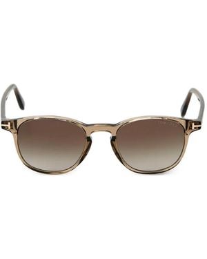 Tom Ford Holt Round-Frame Sunglasses - Brown