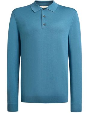 12 STOREEZ Buttoned Polo Shirt - Blue