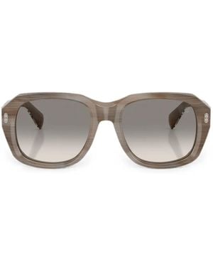 Brunello Cucinelli Geometric-Frame Sunglasses - Grey
