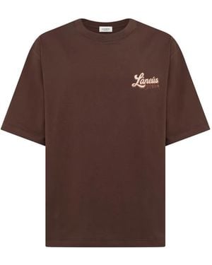 Laneus T-Shirt À Logo Imprimé - Brown