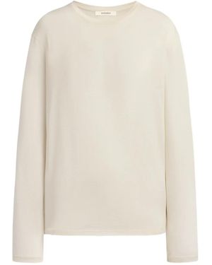 12 STOREEZ Long-Sleeve Jersey Top - Natural
