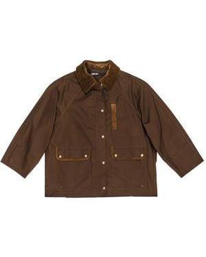 Bimba Y Lola Corduroy-Collar Cotton Jacket - Brown