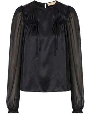 Ulla Johnson Odette Seidenbluse - Schwarz