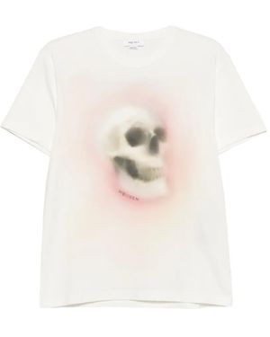 McQueen Skull-Print T-Shirt - White