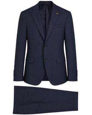 Sartoria Latorre Single-Breasted Notched-Lapels Suit - Blue