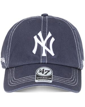 Sporty & Rich X Yankees Contrast-Stitch Hat - Blue