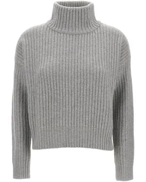 Lisa Yang High-neck Ribbed Sweater - グレー