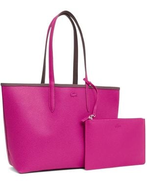 Lacoste Bolso Shopper Anna Reversible Con Cartera - Rosa