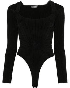 Mugler ニット ボディスーツ - ブラック