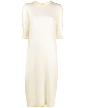 Ganni Embroidered-Logo Detail Dress - Multicolor