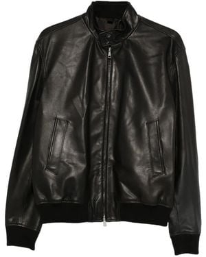 Tagliatore Ice Leather Jacket - Black