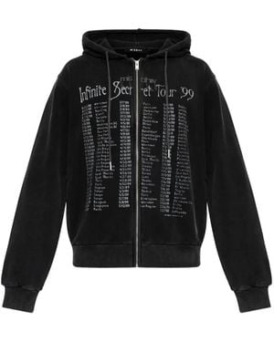 MISBHV Graphic-Print Zip-Up Hoodie - Black