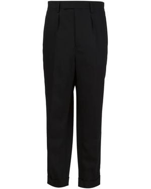Junya Watanabe Wide Leg Turn-Up Trousers - Zwart