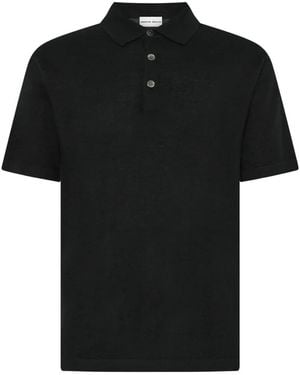 EMERSON RENALDI Button Short-Sleeve Polo Shirt - Black