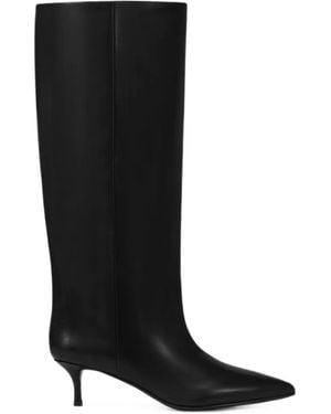 POTAMY Point-Toe Knee-High Boots - Black