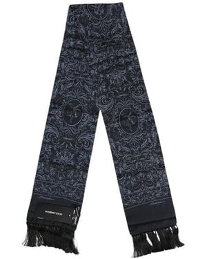 Dolce & Gabbana Paisley-Print Fringed Scarf - Blue