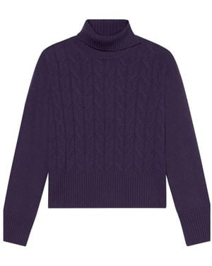 Brooks Brothers Rollkragenpullover Mit Zopfmuster - Blau