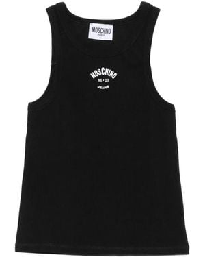 Moschino Ribbed-Knit Tank Top - Black