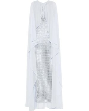 Self-Portrait Rhinestone-Embellished Gown - White
