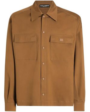 Dolce & Gabbana ロングスリーブ シャツ - ブラウン