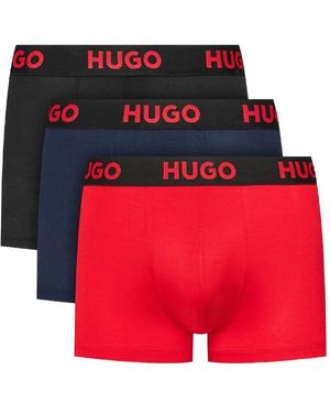 BOSS Logo-Waistband Boxers (Set Of Three) - Red