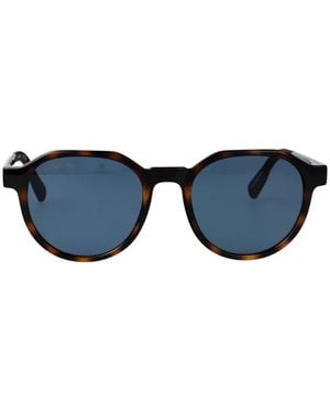 Lacoste Tortoiseshell-Effect Geometric-Frame Sunglasses - Blue