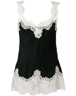 Gold Hawk Lace Detail Top - Black