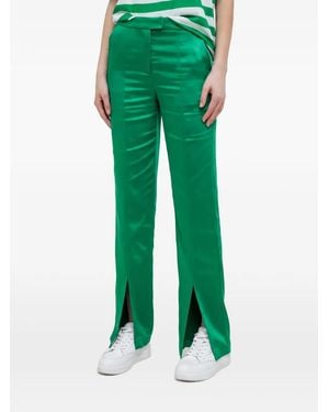 Benetton Pantalones Con Abertura - Verde
