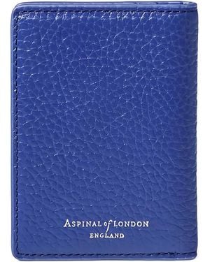 Aspinal of London Tarjetero Double Fold - Azul