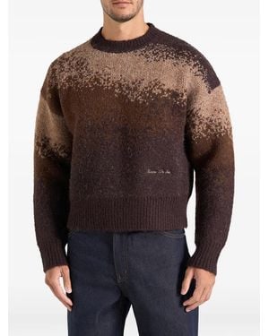 Manière De Voir Ombre Wool Crewneck Jumper - Brown