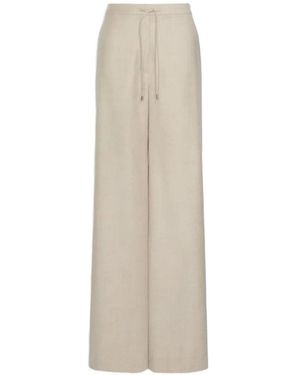 Max Mara Wool Flannel Joggers - White