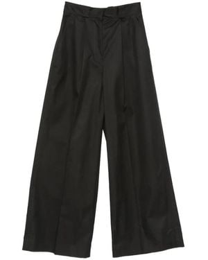 Balenciaga High-Waist Belt-Loops Pants - Black