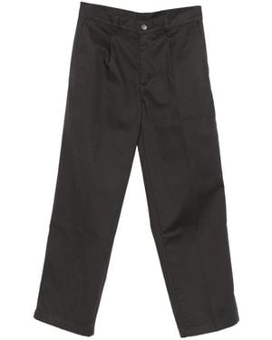 Levi's Pleated-Detail Straight-Leg Jeans - Grey