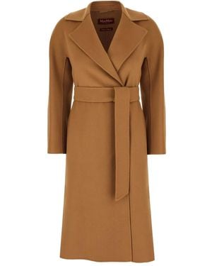 Max Mara Belted Wrap Coat - Brown