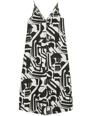Marc O' Polo Abstract-Print Midi Dress - White