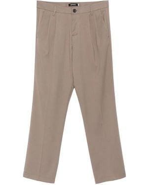 Imperial Pleated Cotton Pants - Gray