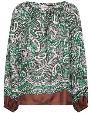 P.A.R.O.S.H. Paisley-Print Silk Blouse - Green