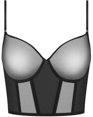Maison Close L'Amoureuse Bustier Bra - Black