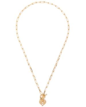 Missoma Molten Heart T-Bar Necklace - White