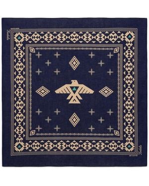 Fortela Bird-Motif Bandana - Blue