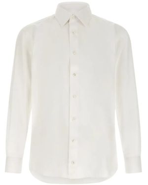 Brioni Camicia Clark Con Colletto Francese - Bianco