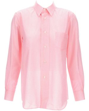 Comme des Garçons Checked Long-Sleeve Shirt - Pink