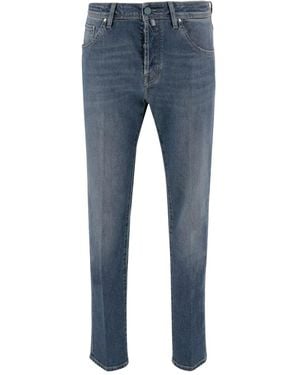 Jacob Cohen Nick Slim 5 Pocket Button-Fly Jeans - Blue