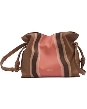 Loewe Medium Flamenco Clutch Bag - Brown